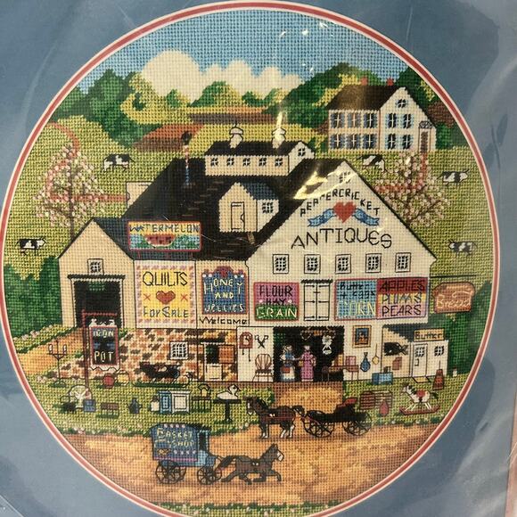 Vintage Dimensions Needlepoint Kit 2421"Peppercricket Antiques" Charles Wysocki - Picture 4 of 9